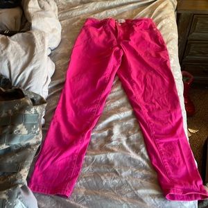 Crown & ivy hot pink high rise skinny jeans. Size 4